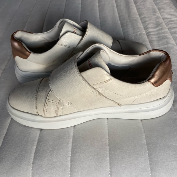 Cole Haan GrandPro Rally Velcro Leather Sneakers gold accent Women Size 5.5 B - Picture 5 of 12